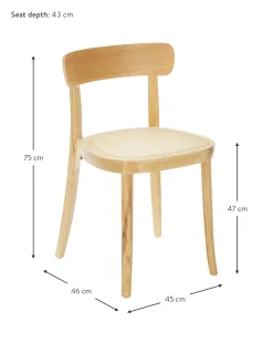 Sedia In Legno Con Intreccio Viennese Richie 2 Pz