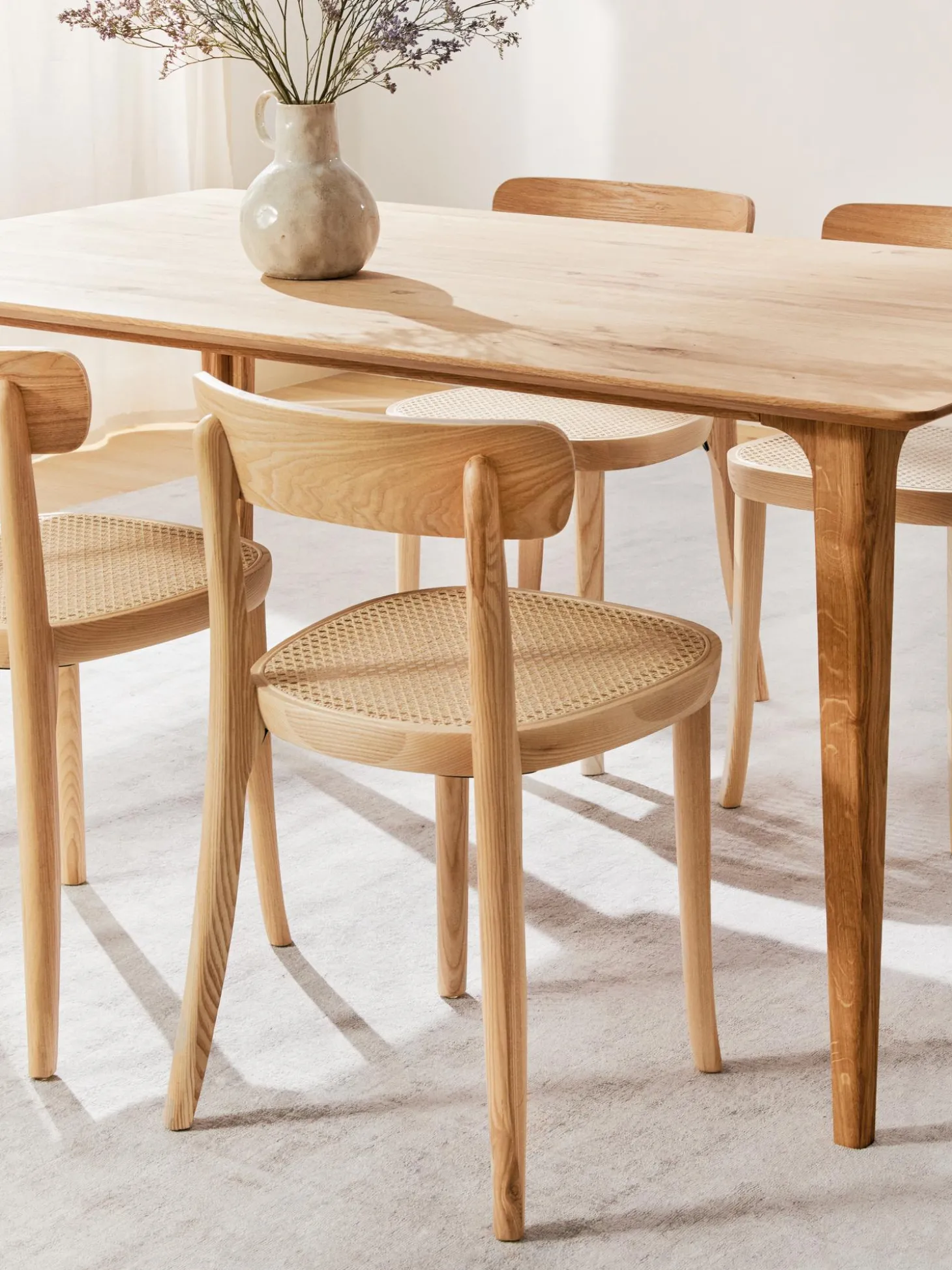 Sedia In Legno Con Intreccio Viennese Richie 2 Pz