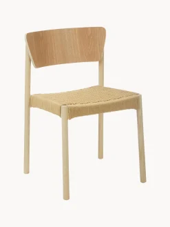 Sedia In Legno Con Seduta In Rattan Danny 2 Pz