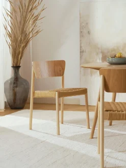 Sedia In Legno Con Seduta In Rattan Danny 2 Pz