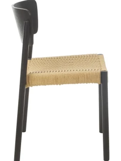 Sedia In Legno Con Seduta In Rattan Danny 2 Pz