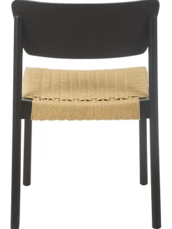 Sedia In Legno Con Seduta In Rattan Danny 2 Pz