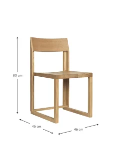 Sedia In Legno Di Quercia Outline