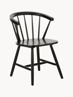 Sedia In Legno Nero Design Windsor Megan 2 Pz