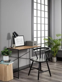 Sedia In Legno Nero Design Windsor Megan 2 Pz