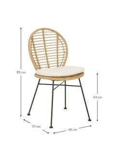 Sedia In Polirattan Con Cuscino Cordula 2 Pz