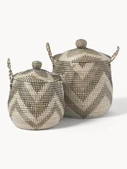 Set 2 Cesti Con Coperchio Mija