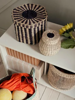 Set 3 Cofanetti Fatti A Mano In Fibra Naturale Polly