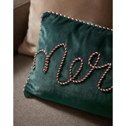 Set 2 Copricuscini In Velluto Verde Jolly