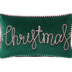 Set 2 Copricuscini In Velluto Verde Jolly