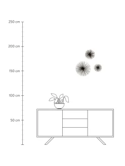 Set 3 Decorazioni Da Parete In Metallo Ray