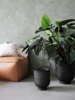 Set 2 Portavasi Grandi In Metallo Vig