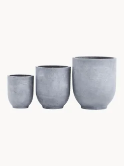 Set 3 Portavasi In Cemento Gard