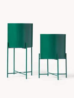 Set 2 Portavasi In Metallo Mina