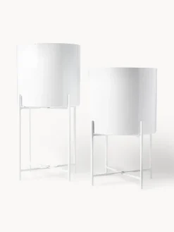 Set 2 Portavasi In Metallo Mina