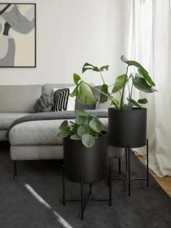 Set 2 Portavasi In Metallo Mina