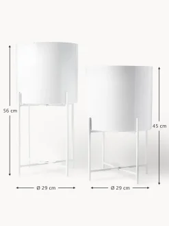 Set 2 Portavasi In Metallo Mina