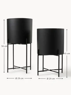 Set 2 Portavasi In Metallo Mina