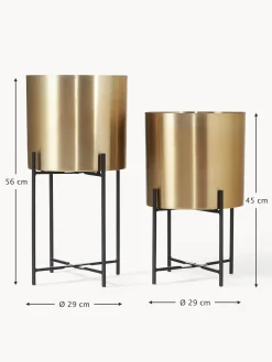Set 2 Portavasi In Metallo Mina