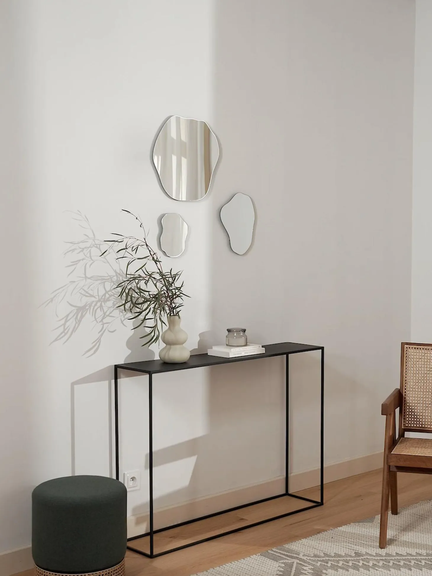 Set 3 Specchi Da Parete Dalla Forma Organica Senza Cornice Lia