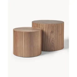 Set 2 Tavolini Da Salotto In Legno Dan