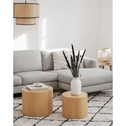 Set 2 Tavolini Da Salotto In Legno Dan