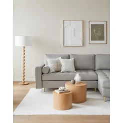 Set 2 Tavolini Da Salotto In Legno Dan