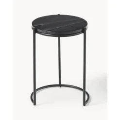 Set 2 Tavolini In Marmo Ella