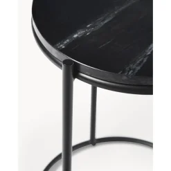 Set 2 Tavolini In Marmo Ella