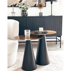 Set 2 Tavolini In Metallo Zelda