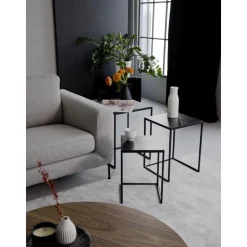 Set 3 Tavolini In Metallo Dwayne