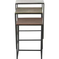 Set 3 Tavolini In Metallo Dwayne