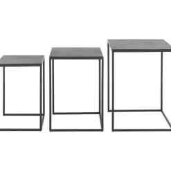 Set 3 Tavolini In Metallo Dwayne