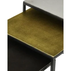 Set 3 Tavolini In Metallo Dwayne