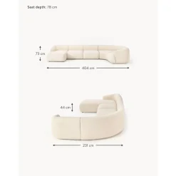 Set Divano Componibile In Boucle Sofia