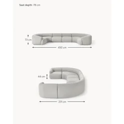 Set Divano Componibile Xl In Boucle Sofia