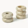 Set Portacandele In Marmo 2 In 1 Orta