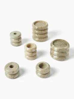 Set Portacandele In Marmo 2 In 1 Orta