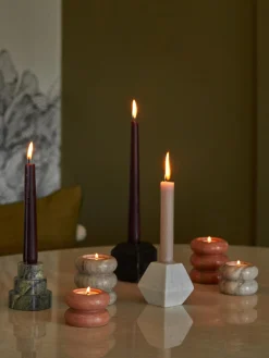 Set Portacandele In Marmo 2 In 1 Orta