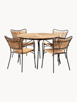 Set Salotto Da Giardino In Legno Di Teak Ellen 5 Pz