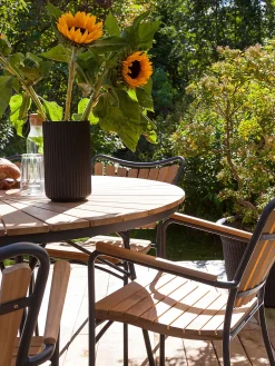 Set Salotto Da Giardino In Legno Di Teak Ellen 5 Pz