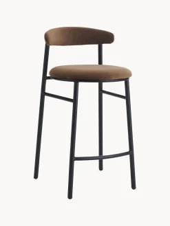 Sgabello Alto In Velluto Doggi