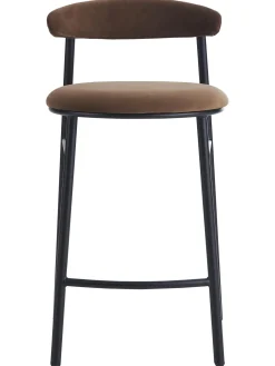 Sgabello Alto In Velluto Doggi