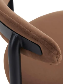 Sgabello Alto In Velluto Doggi