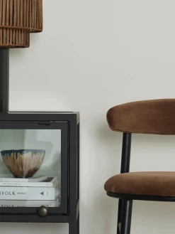 Sgabello Alto In Velluto Doggi