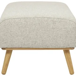 Sgabello Con Rivestimento In Lana E Piedini In Legno Archie