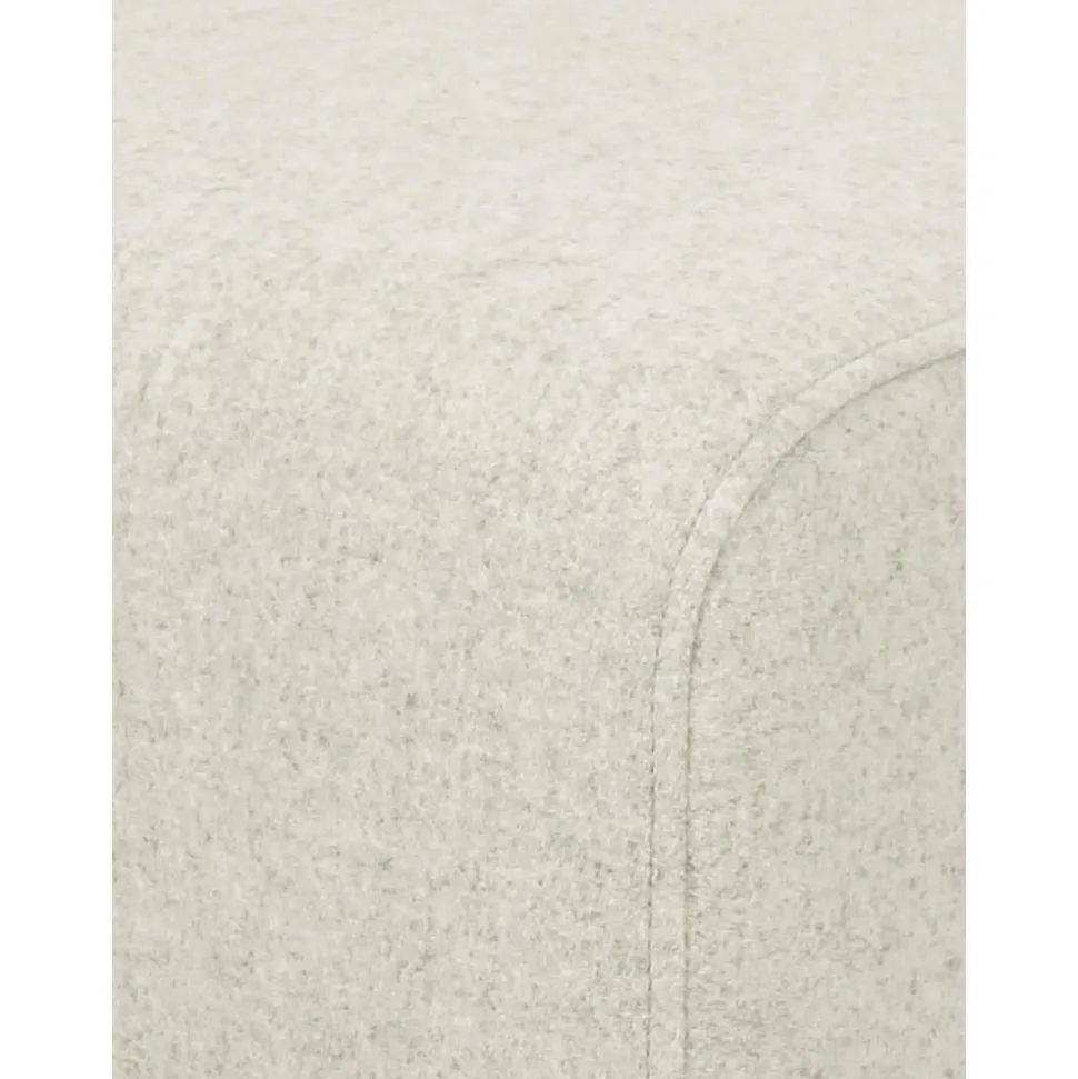 Sgabello Con Rivestimento In Lana E Piedini In Legno Archie