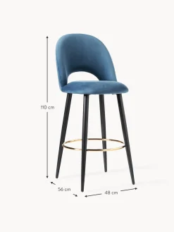 Sgabello Cucina In Velluto Rachel