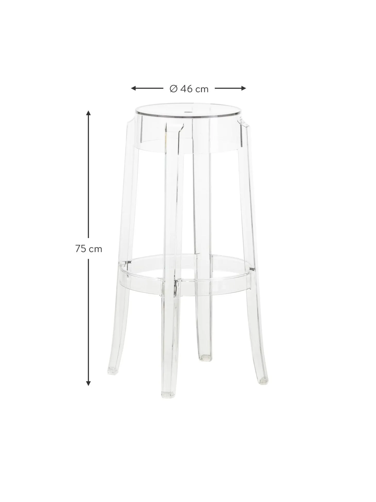 Sgabello Da Bar Di Design Charles Ghost