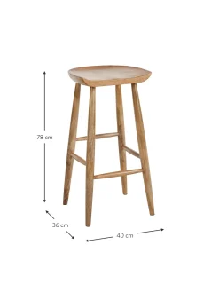 Sgabello Da Bar In Legno Di Mango Nino